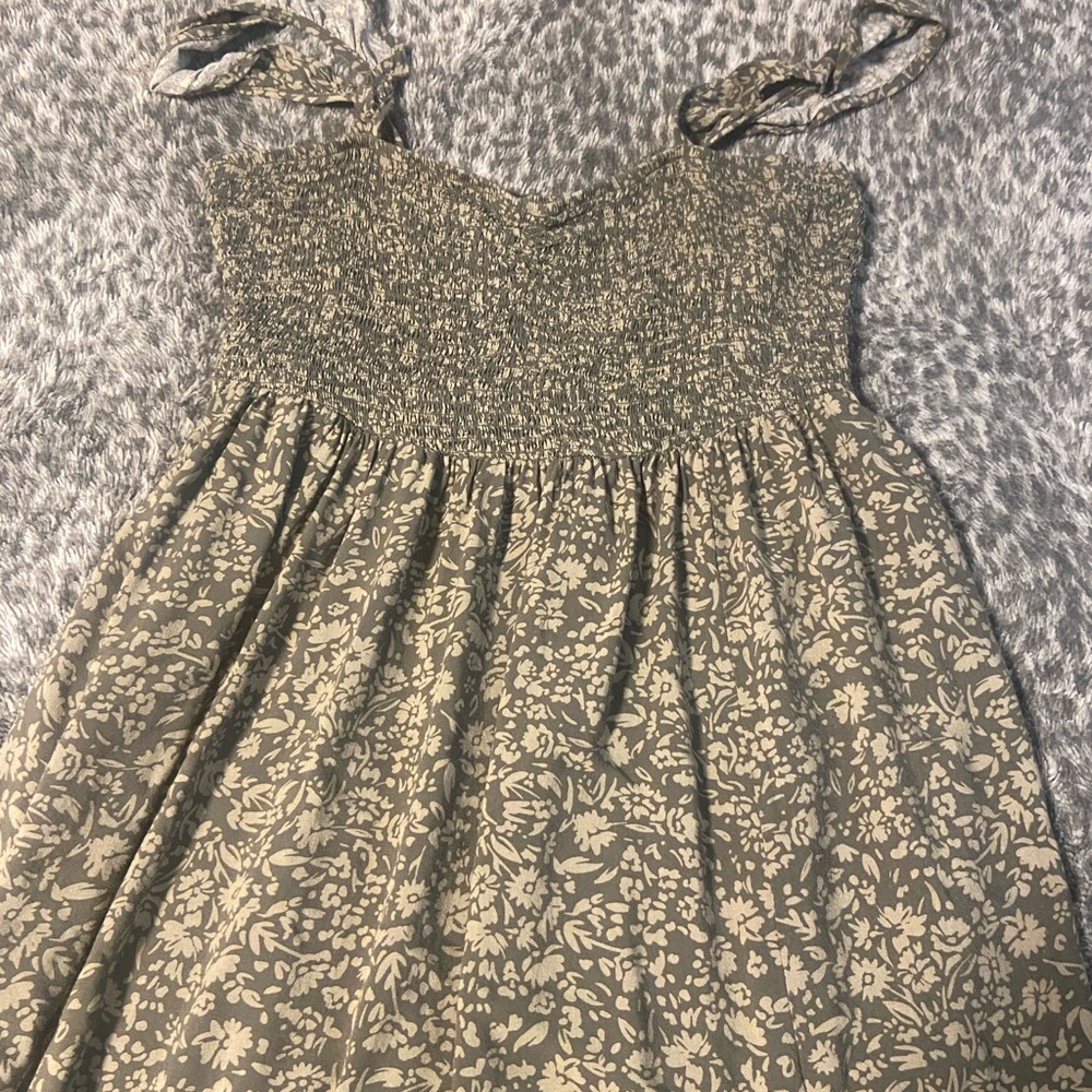 Green Floral Maxi Dress